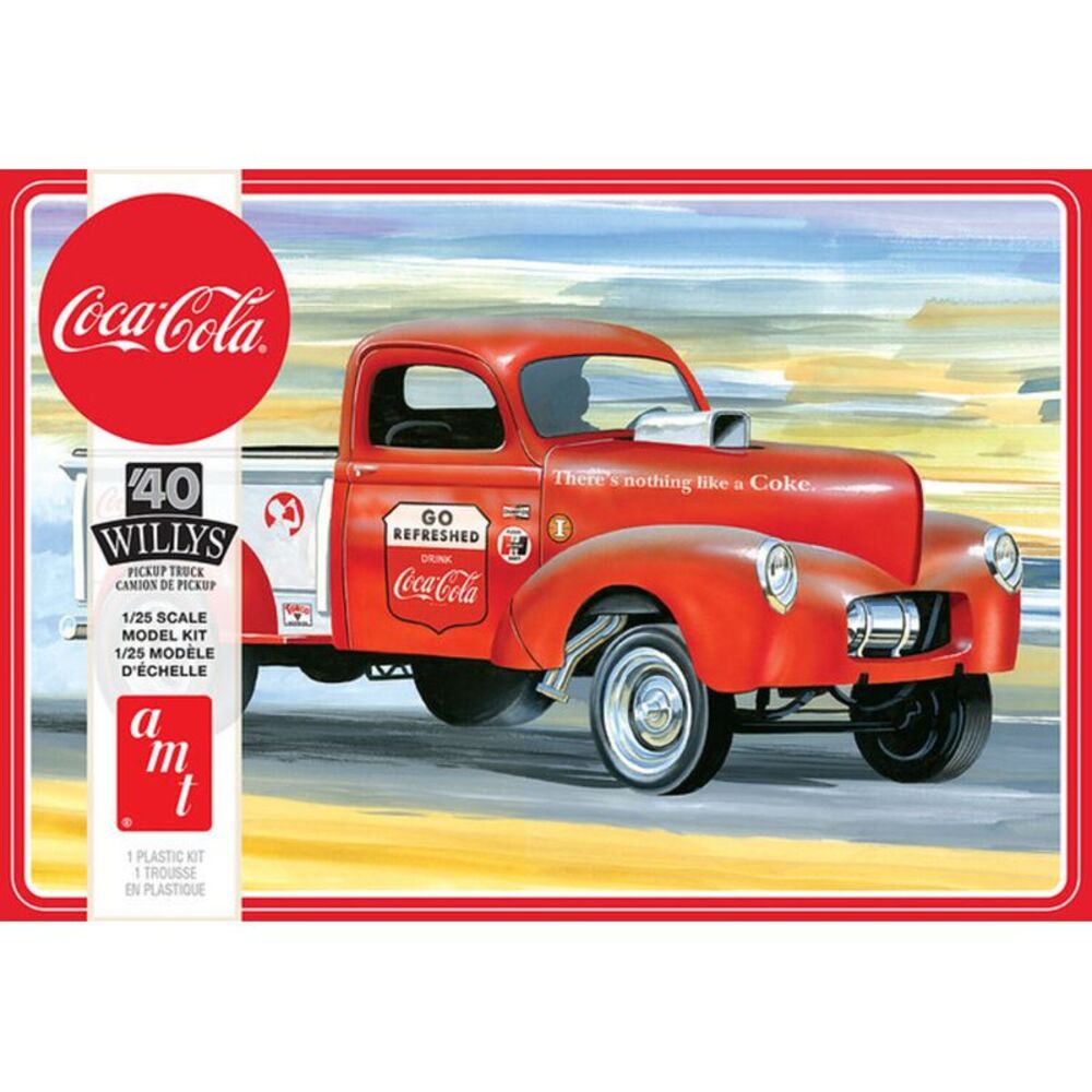 1940 Willys Pickup Gasser (CocaCola) 2T AMT Model Kit  COLLECTIBLES